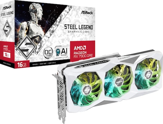 Image of ASRock Radeon RX 7900 GRE Steel Legend 16GB OC - 16GB GDDR6, HDMI, 3x DP