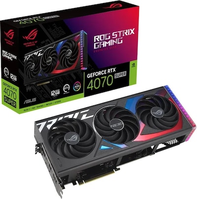 Image of ASUS ROG STRIX GeForce RTX 4070 SUPER Grafikkarte - 12GB GDDR6X, 2x HDMI, 3x DP