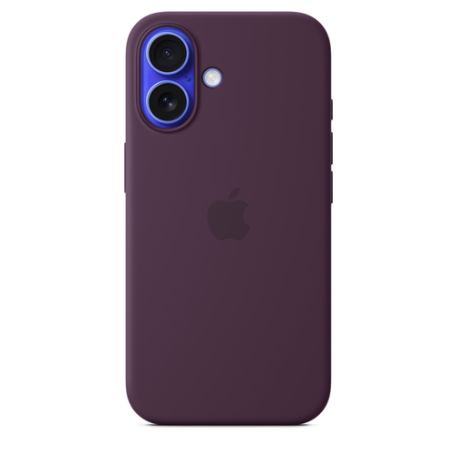 Image of APPLE IPHONE16 SILICONE CASE WITH MAGSAFE - PLUM (MYY43ZM/A)