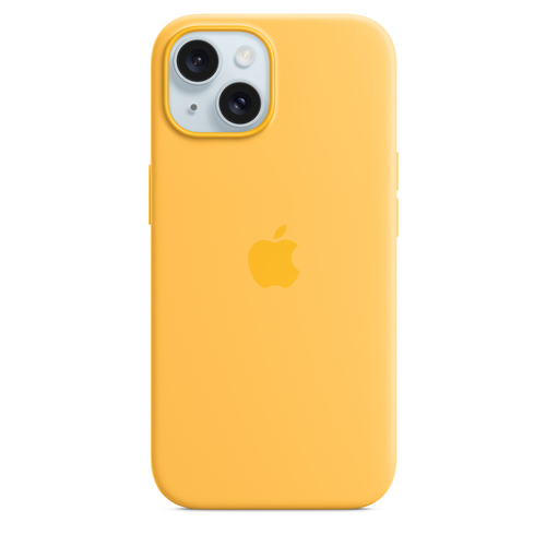 Image of Apple iPhone 15 Sil Case MagS Sunshine - iPhone 15 Silicone Case with MagSafe - Sunshine (MWNA3ZM/A)