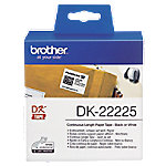 Image of Brother DK-22225 Authentic Papier Endlosetiketten Selbstklebend Schwarzer Druck auf Weiß 38 mm x 30.5m